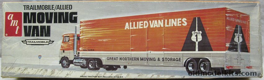 AMT 1/25 Trailmobile Allied Van Lines Moving Van / Trailer, T564 plastic model kit